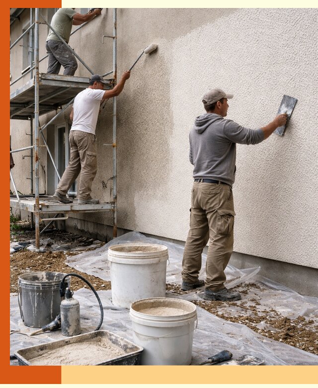 Утепление фасада жидкой пробкой в ельце