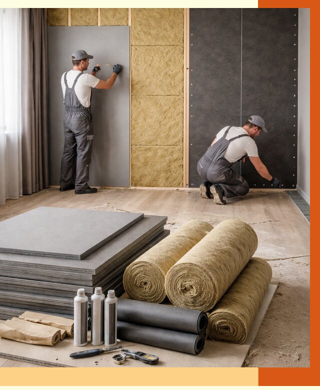 Шумоизоляция дома в ельце от 4621 руб/м2 — комплексная звукоизоляция под ключ | ТепломастерЕлц