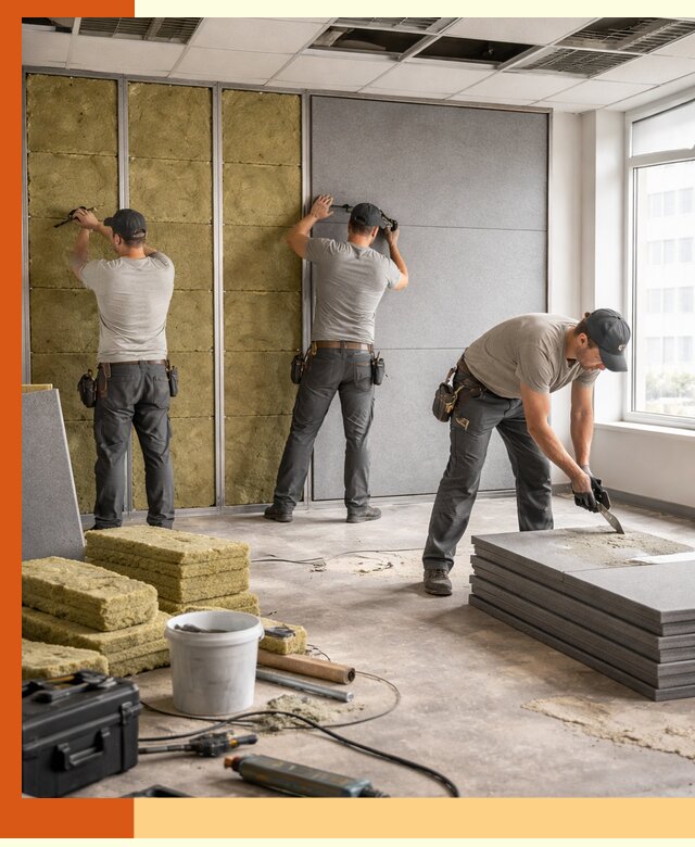 Профессиональная шумоизоляция офисов в ельце для комфорта сотрудников