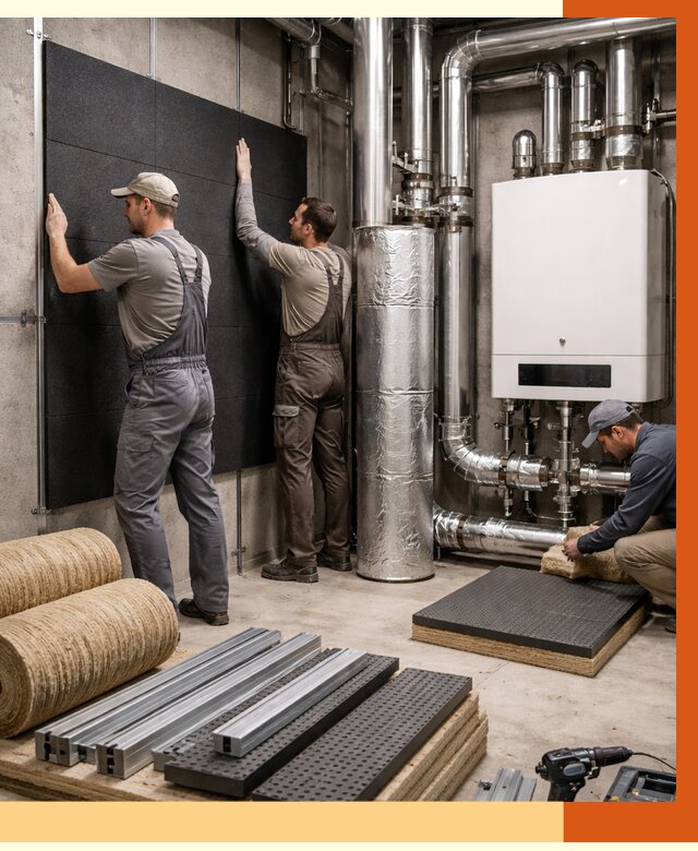 Шумоизоляция котельной в ельце от 6674 руб. под ключ | Профессиональная звукоизоляция — ТепломастерЕлц