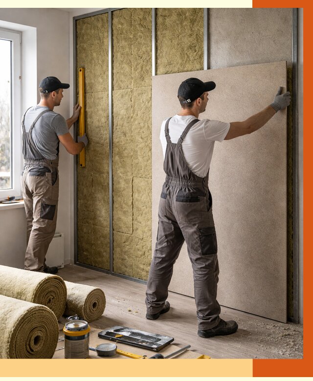 Шумоизоляция стен в ельце от 4621 руб/м2 — звукоизоляция стен под ключ | ТепломастерЕлц