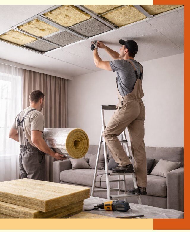 Шумоизоляция потолка в ельце от 2310 руб. под ключ | Профессионально — ТепломастерЕлц