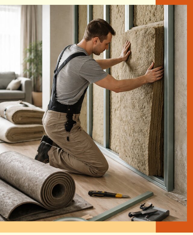 Шумоизоляция перегородок в ельце от 1694 руб. за м2 — ТепломастерЕлц