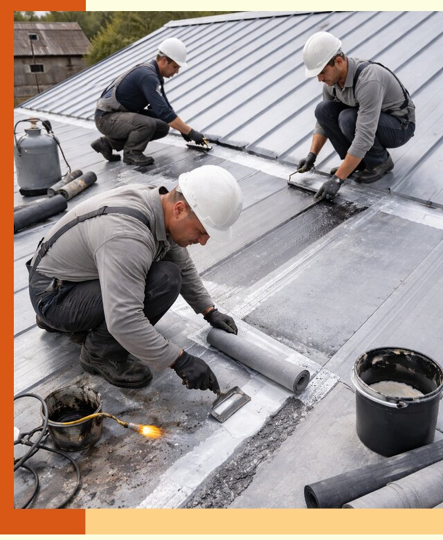 Гидроизоляция металлической кровли с гарантией в ельце