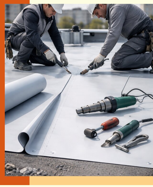 Гидроизоляция мембранной кровли в ельце: монтаж и ремонт быстро