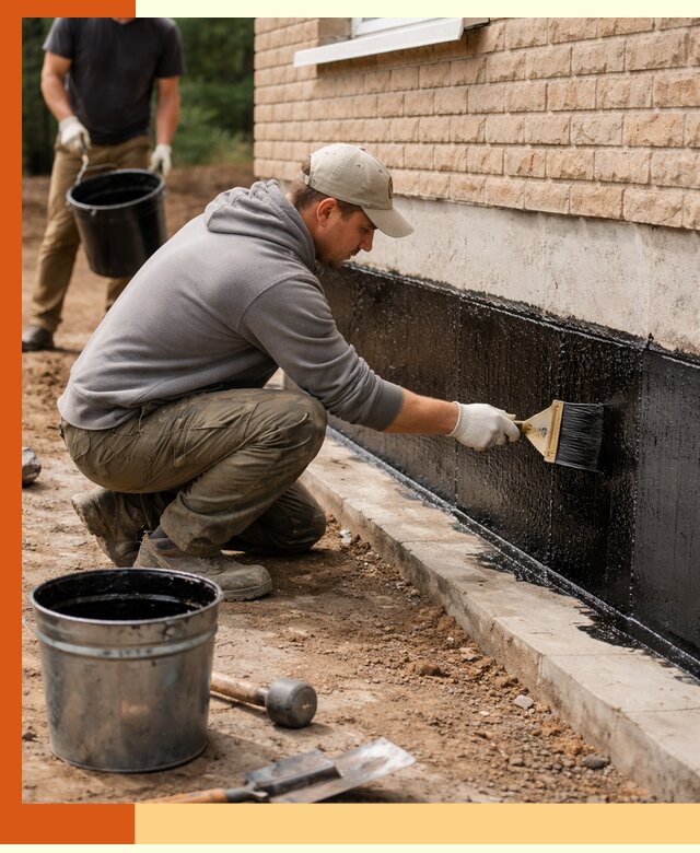 Гидроизоляция цоколя домов и зданий в ельце эффективными методами