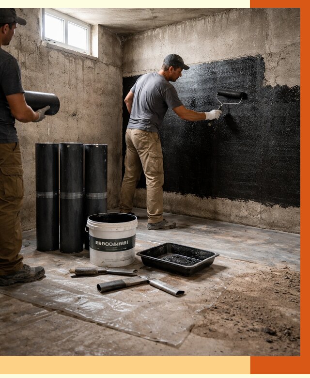 Гидроизоляция подвала в ельце от 3594 руб. под ключ | Профессионально — ТепломастерЕлц