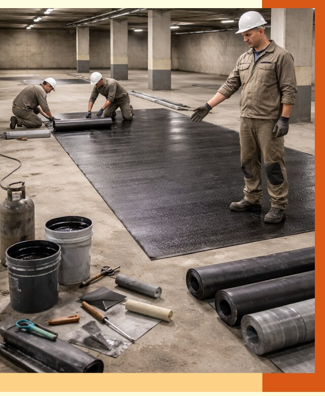 Гидроизоляция паркинга в ельце от 1232 руб/м² — профессиональная защита | ТепломастерЕлц