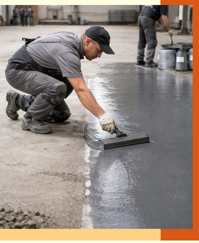 Гидроизоляция промышленного пола в ельце от 1232 руб./м2 — ТепломастерЕлц специалисты под ключ