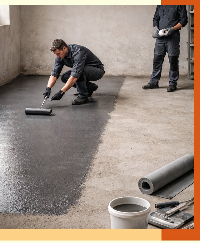 Гидроизоляция гаражного пола в ельце от 3594 руб./м² — ТепломастерЕлц профессионально