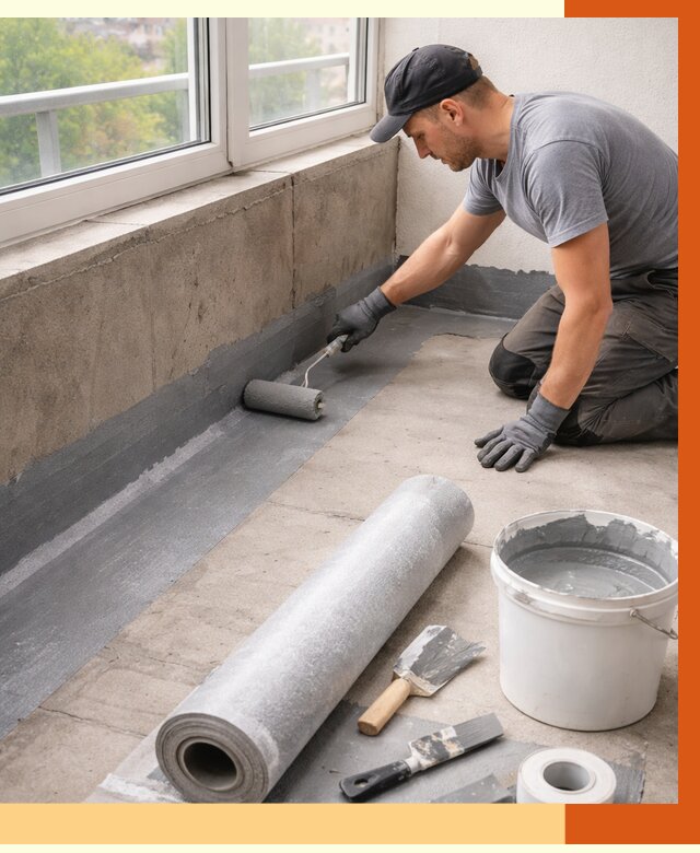 Профессиональная гидроизоляция балкона в ельце от 4313 руб. | ТепломастерЕлц