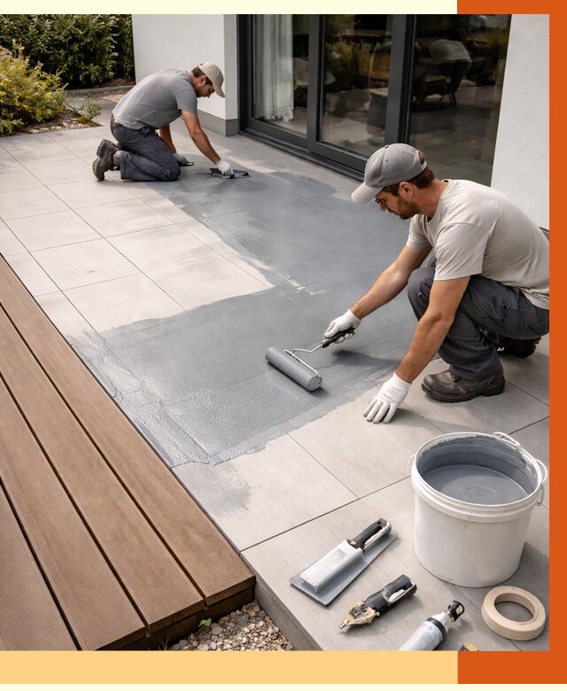 Гидроизоляция террасы в ельце под ключ от 7701 руб./м² | ТепломастерЕлц