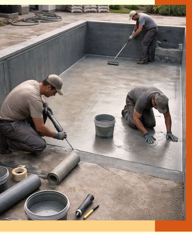 Профессиональная гидроизоляция бассейна в ельце от 6674 руб. за м2 | ТепломастерЕлц