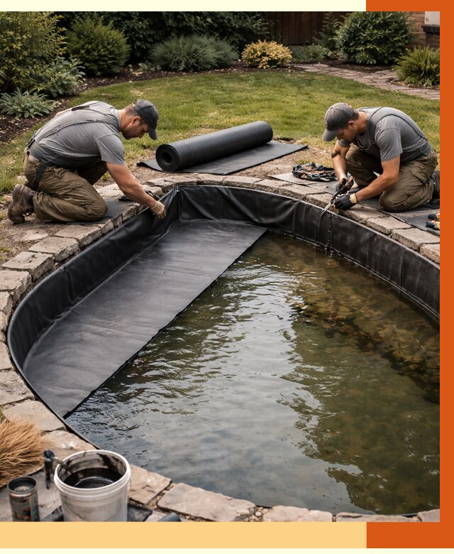 Гидроизоляция пруда в ельце от 15402 руб. под ключ | ТепломастерЕлц профессионально