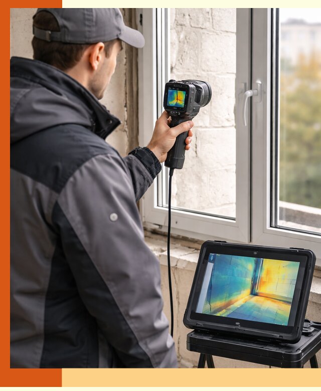 Тепловизионное обследование дома в ельце для выявления утечек тепла