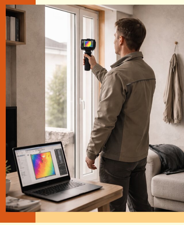 Тепловизионное обследование квартиры в ельце для поиска утечек тепла