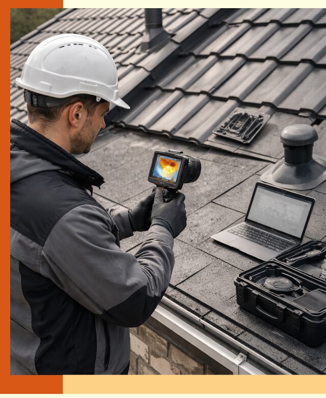 Тепловизионное обследование кровли в ельце для выявления дефектов