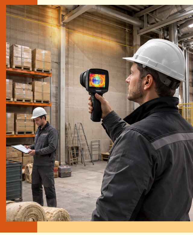 Тепловизионное обследование склада и выявление утечек в ельце