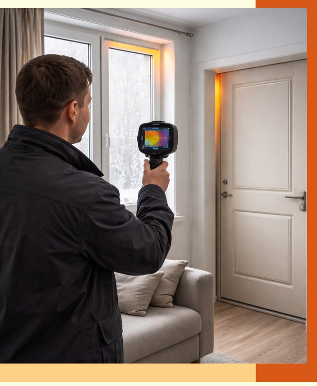 Тепловизионное обследование окон и дверей в ельце от 4621 руб. | ТепломастерЕлц