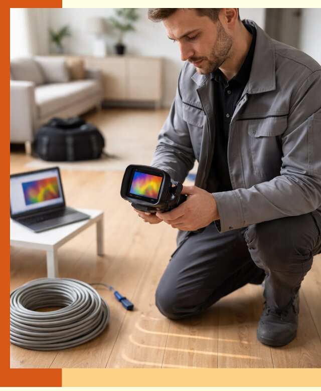 Тепловизионное обследование тёплого пола в ельце для точной диагностики