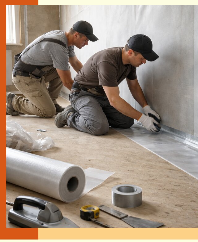 Монтаж пароизоляции для дома и помещений в ельце