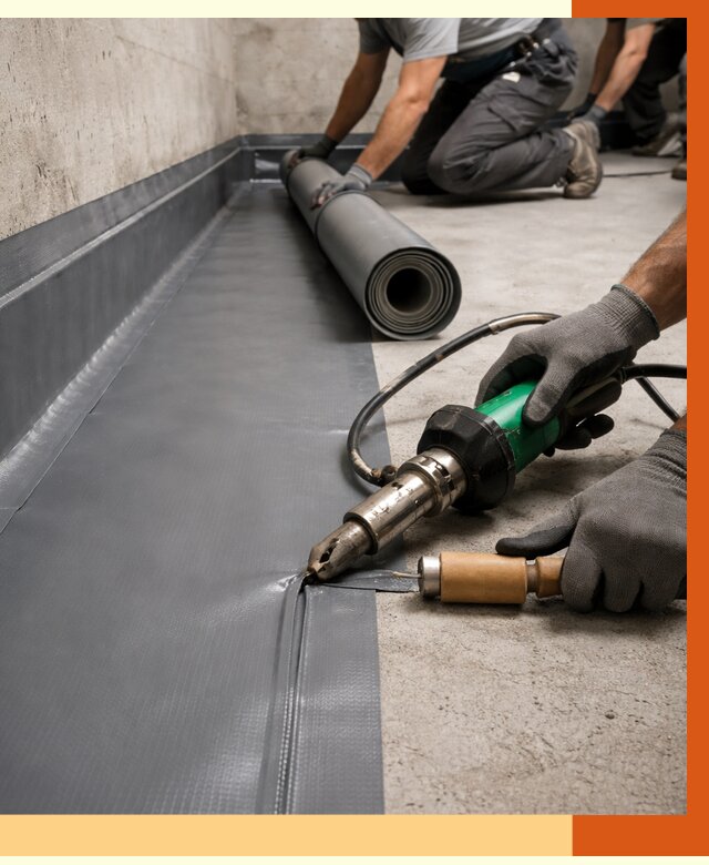 Монтаж гидроизоляционной мембраны в ельце от 1022 руб/м2 | ТепломастерЕлц