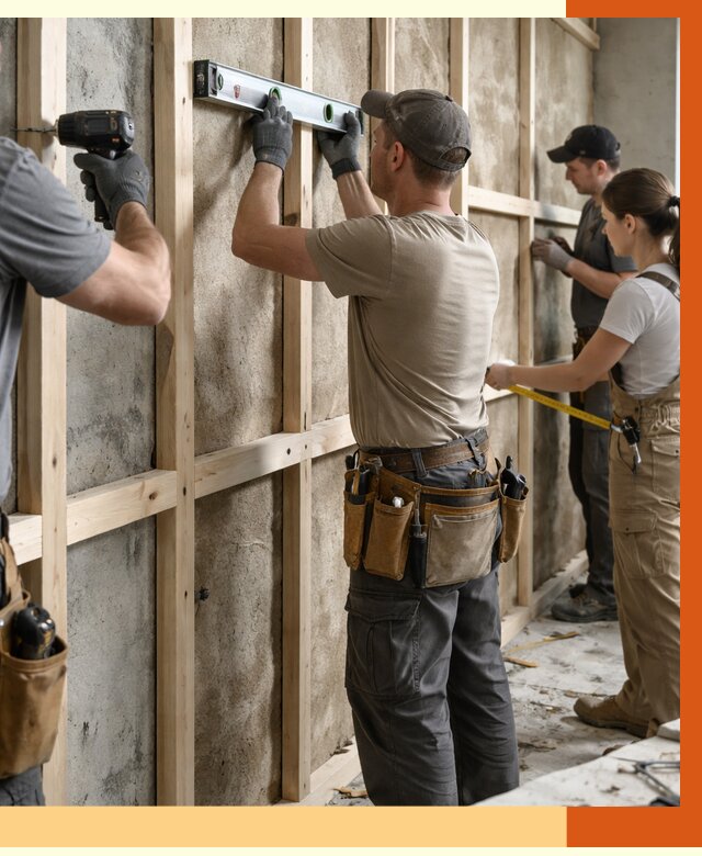 Монтаж обрешетки под утепление в ельце от 1181 руб/м² | Заказать у ТепломастерЕлц